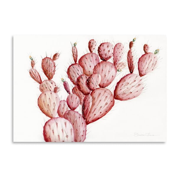 Плакат "Розови кактуси" от Шилин Луиз, 30 x 42 cm - Americanflat