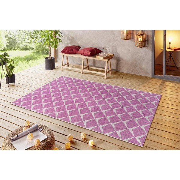 Розов и бежов килим на открито , 70 x 140 cm Escala - NORTHRUGS-image-1