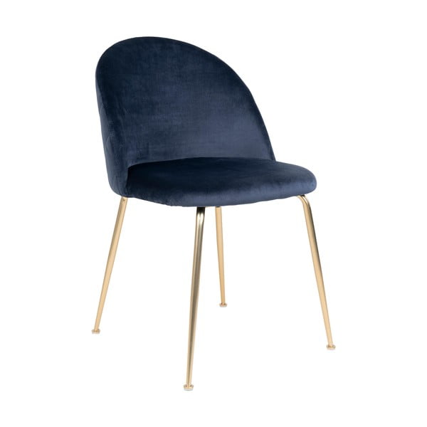 Кадифени трапезни столове в синьо-златисто в комплект от 2 броя Geneve - House Nordic
