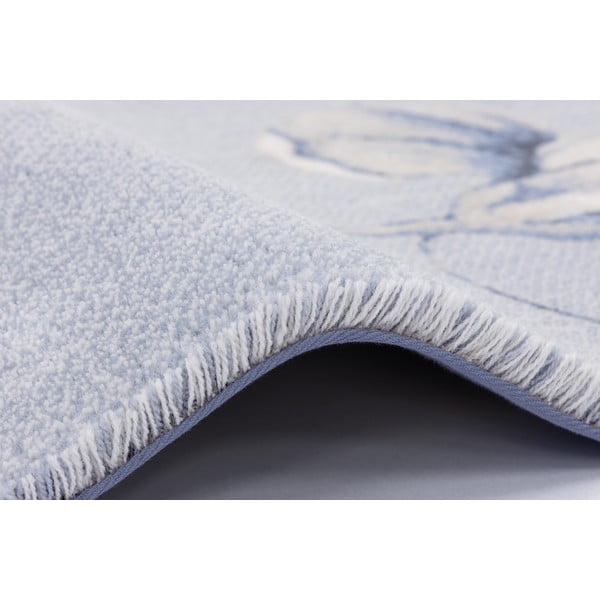 Светлосин вълнен килим 300x400 cm Talwin – Agnella-image-3
