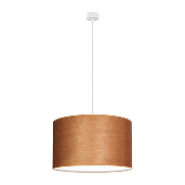 Таванна лампа в кафяв естествен цвят с бял кабел Tsuri - Sotto Luce