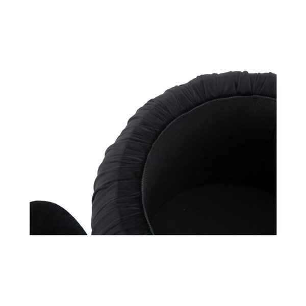 Черен пуф със система за съхранение Paris, ⌀ 41 cm - Mauro Ferretti-image-1