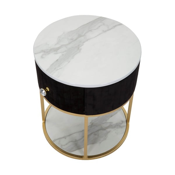 Нощно шкафче в черно и златно Montpellier - Mauro Ferretti-image-2