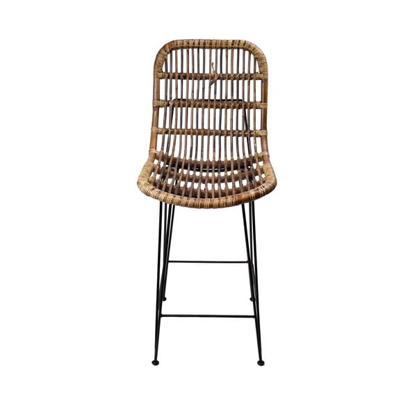 Кафяв бар стол от ратан 106 см - Ego Dekor-image-1