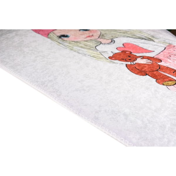 Детски килим подходящ за пране 160x230 cm Cute Girl and the Bear – Vitaus-image-2
