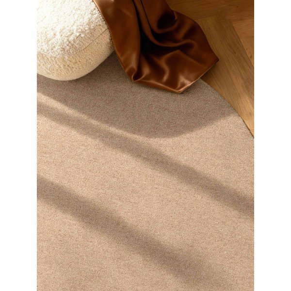 Ръчно изработен вълнен кръгъл килим в естествен цвят ø 200 cm Puristic Knots – Elle Decoration-image-2