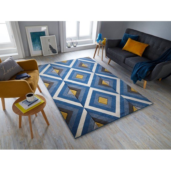 Син килим Paloma, 160 x 230 cm - Flair Rugs-image-4