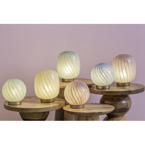 Светлосиня настолна лампа със стъклен абажур (височина 20 cm) Summer Globe – Leitmotiv-image-1