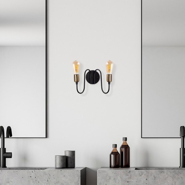 Черна стенна лампа Firat – Opviq lights-image-2