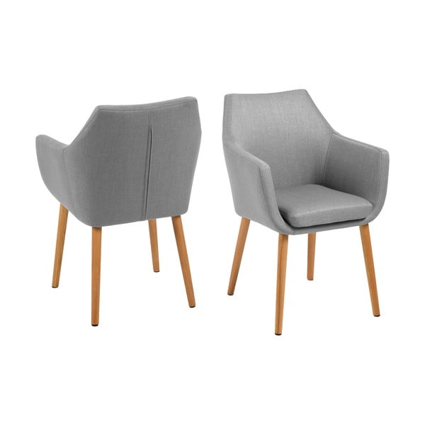 Светлосиво кресло Nora - Actona-image-3