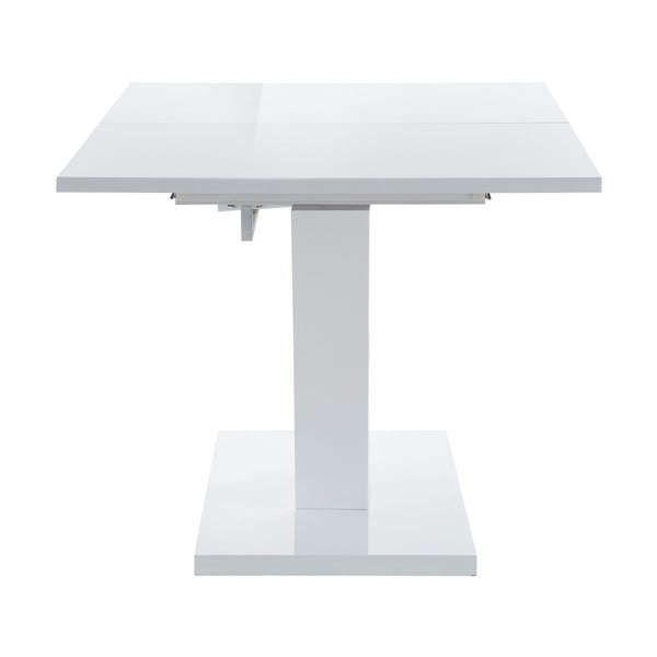 Гланцова сгъваема трапезна маса с допълнителна плоча 90x140 cm Aaron – Støraa-image-1