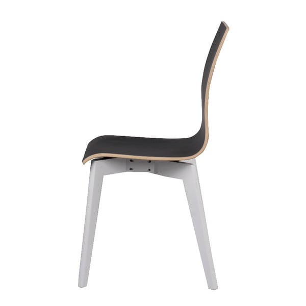 Черен трапезен стол с бели крака Grace - Rowico-image-4