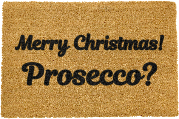 Черна постелка от естествени кокосови влакна , 40 x 60 cm Merry Prosecco - Artsy Doormats