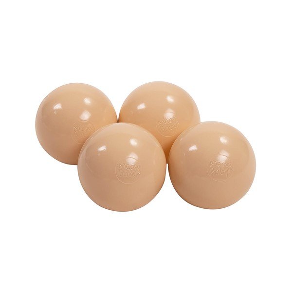 Светлокафяв кадифен басейн с топки ø 90x30 cm Montessori – Meowbaby-image-3