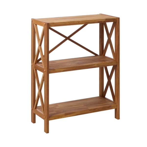Стелаж от масивен дъб в естествен цвят 70x87 cm X-Shelf – Unique Furniture-image-2