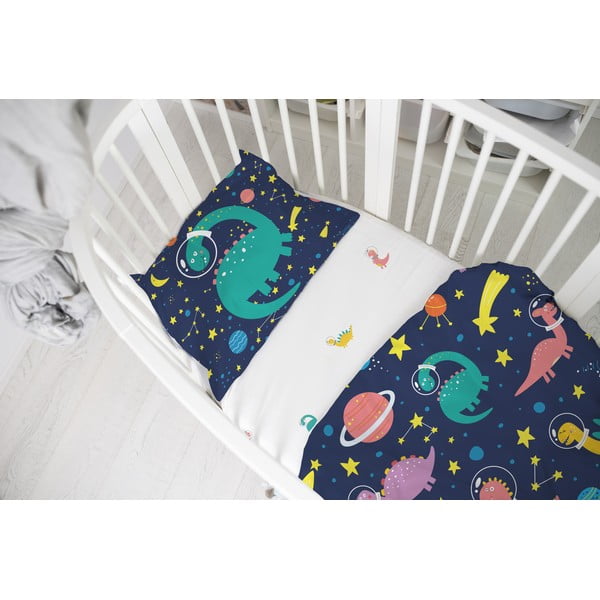 Чаршаф за детско легло от памучен сатен 120x60 cm Space Adventures - Butter Kings-image-1