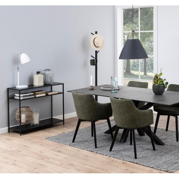 Черна конзолна маса 100x35 cm Seaford - Actona-image-1