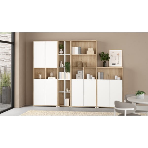 Етажерка за книги в дъбов декор в естествен цвят 80x124 cm Sign - Tvilum-image-1