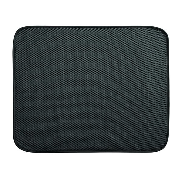Черна подложка за миене на съдове , 45,5 x 40,5 cm iDry - iDesign