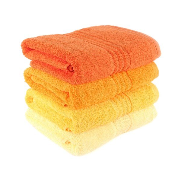 Комплект от 4 кърпи Daisy, 70 x 140 cm Rainbow - Foutastic-image-1