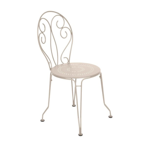 Krémová kovová židle Fermob Montmartre