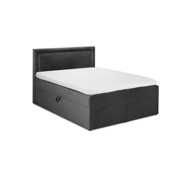 Тъмно сиво кадифено двойно легло , 200 x 200 cm Yucca - Mazzini Beds
