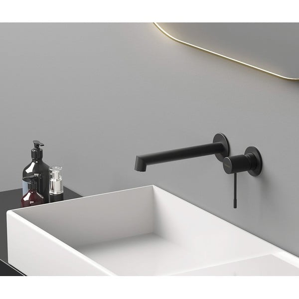 Матово-черна вградена батерия за мивка (1 изход) Solaris – Sapho-image-1