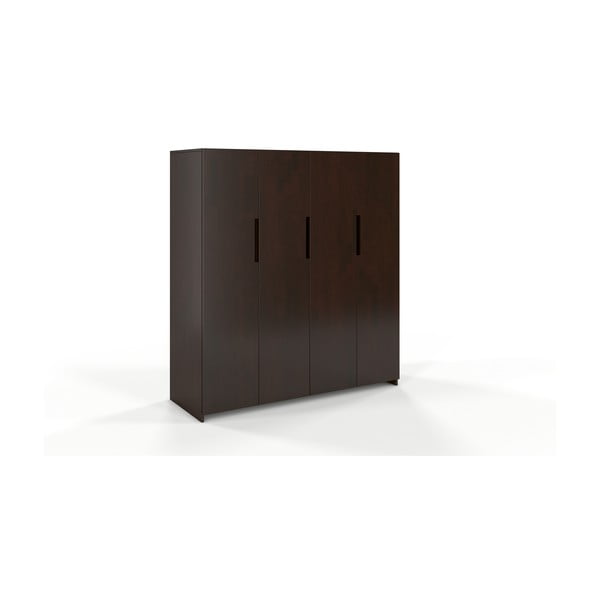 Тъмнокафяв гардероб от букова дървесина 170x180 cm Bergman - Skandica
