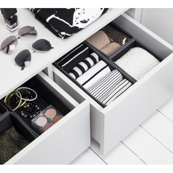 Комплект от 3 сиви органайзера за чекмеджета - Bigso Box of Sweden-image-1