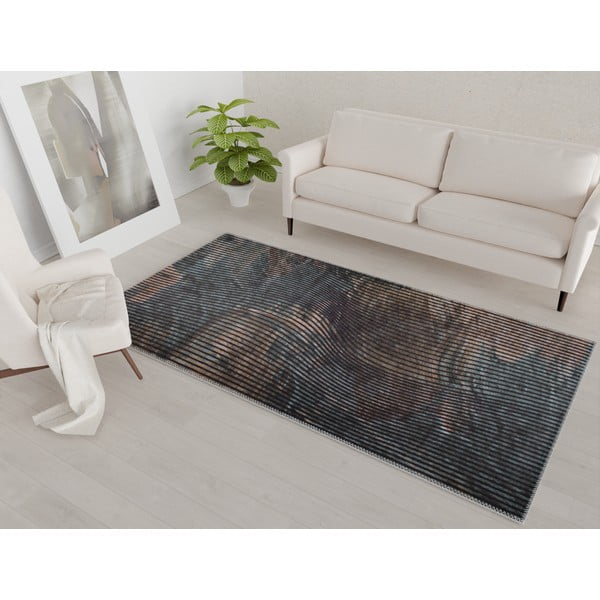 Тъмнозелен килим подходящ за миене 150x80 cm - Vitaus-image-1