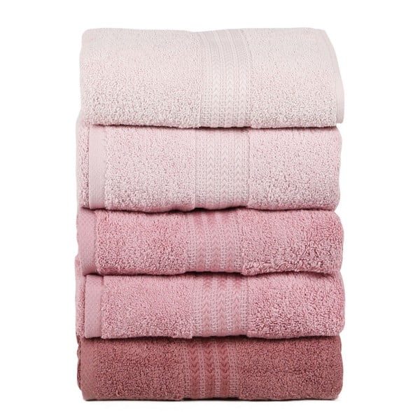 Комплект от 4 кърпи Powder, 70 x 140 cm Rainbow - Foutastic-image-1