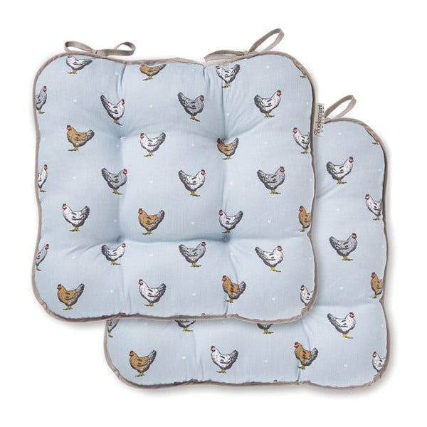 Синя памучна възглавница за седалка Farmers Kitchen - Cooksmart ®-image-1