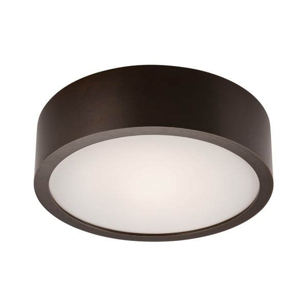Тъмнокафява лампа за таван със стъклен абажур ø 27 cm Eveline - LAMKUR