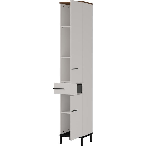 Висок шкаф за баня в сиво и бежово от орех 34x190 cm Yonkers - Germania-image-2