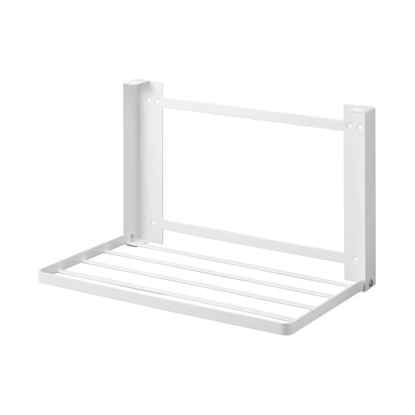 Стенен стоманен рафт за баня в матово бял цвят Tower – YAMAZAKI