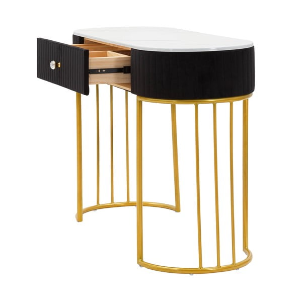 Конзолна маса в черно и златно 43x100 cm Montpellier - Mauro Ferretti-image-2