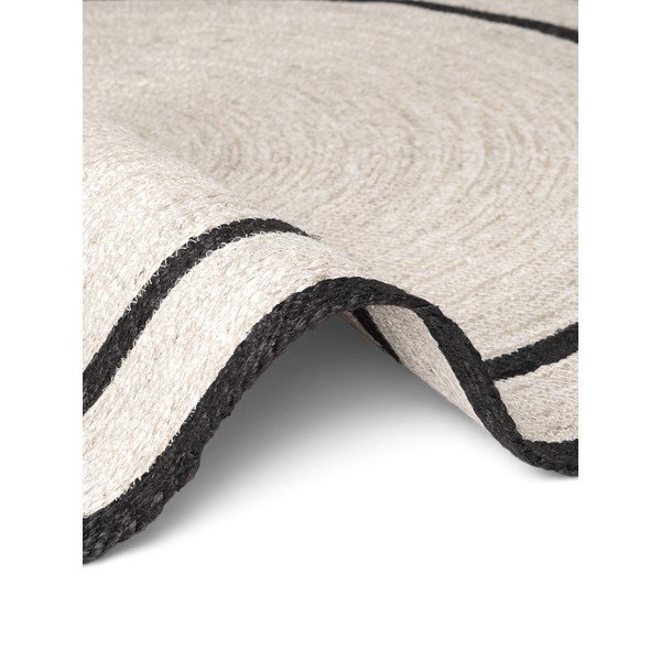 Ръчно изработен ютен кръгъл килим в светло естествен цвят ø 150 cm Lina – Hanse Home-image-4