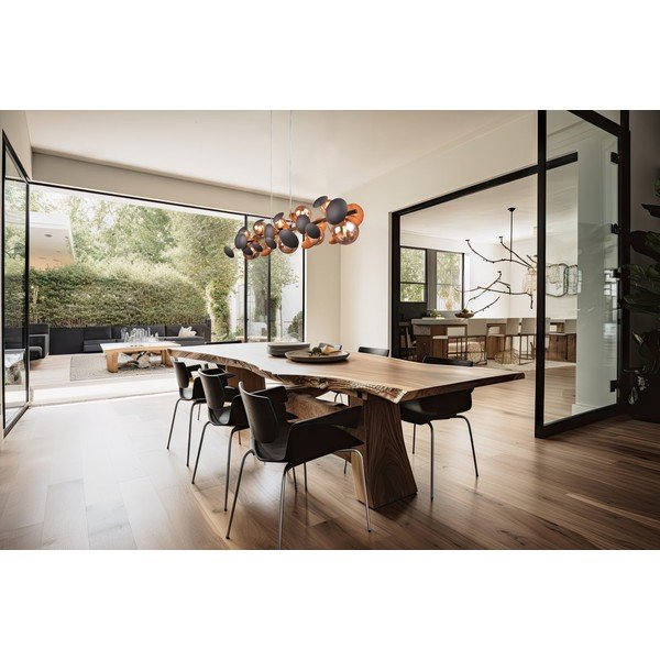 Висяща лампа със стъклен абажур в сиво-златисто Bubble - Trio Select-image-1