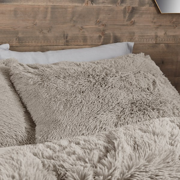 Кафяво единично  спално бельо от микроплюш 135x200 cm Cuddly – Catherine Lansfield-image-2