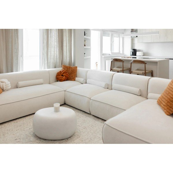 Кремав ъглов диван (ляв ъгъл/"U" форма) Flex Felix – Miuform-image-1