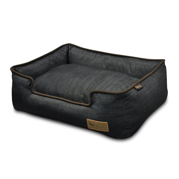 Тъмносиньо легло за домашни любимци за куче 42x78 cm Lounge Bed Denim Medieval Blue / Dark Chocolate XL – P.L.A.Y.