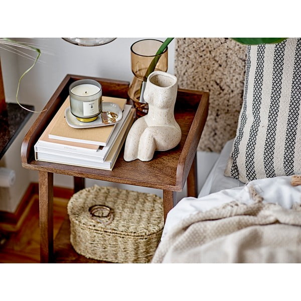 Кремава пътека със смес от памук 75x245 cm Saxo – Bloomingville-image-1