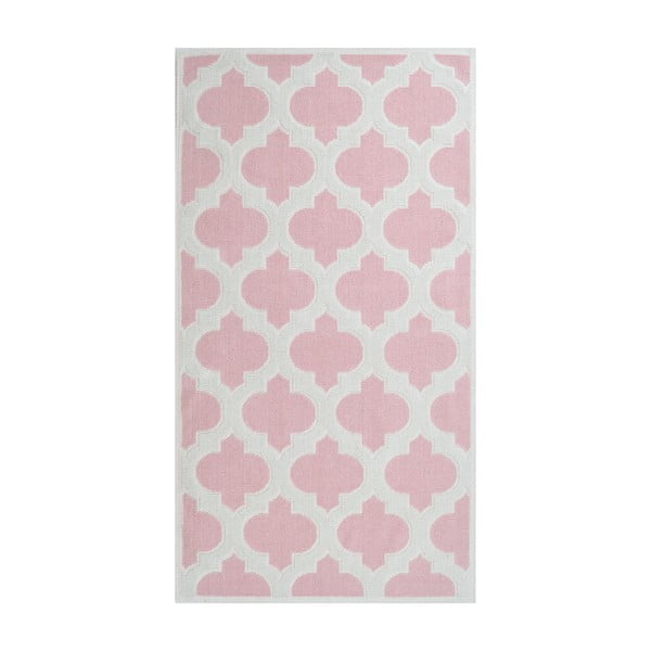 Pudrově růžový odolný koberec Vitaus Madalyon, 100 x 150 cm