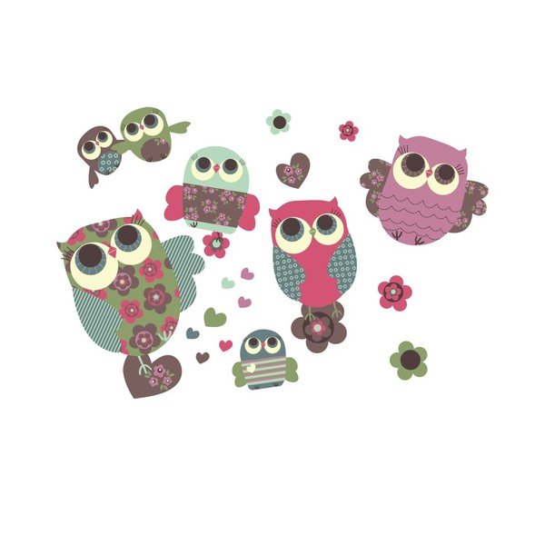 Samolepka Owls Medium