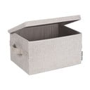 Бежова текстилна кутия за съхранение с капак 35x19x26 cm Soft Storage – Bigso Box of Sweden