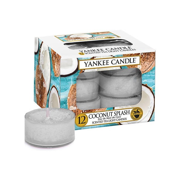 Комплект от 12 ароматни свещи, време на горене 4 ч. Coconut Splash - Yankee Candle