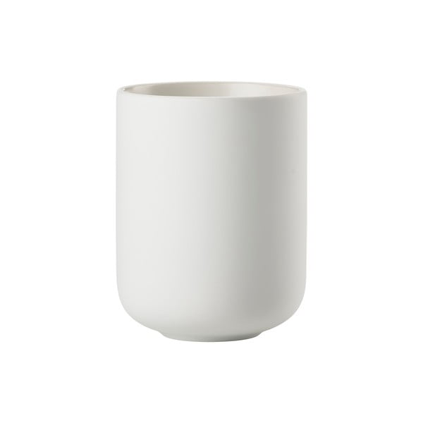 Бяла керамична чаша за четки за зъби Sensu – Zone
