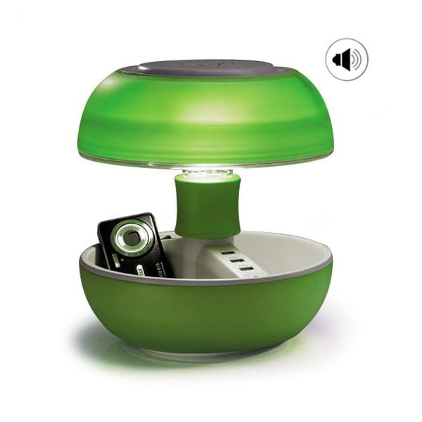 Stolní lampa, nabíječka a reprák v jednom Joyo Light, zelená