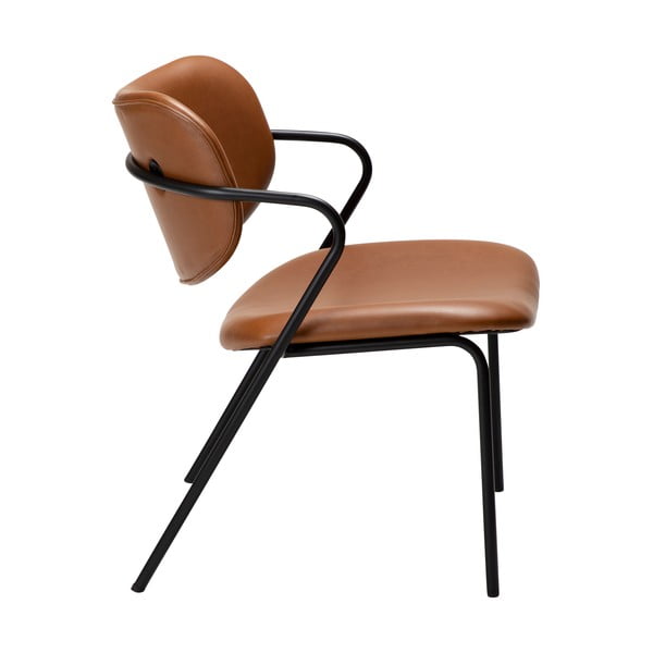 Кафяв фотьойл от изкуствена кожа в цвят коняк Zed - DAN-FORM Denmark-image-3