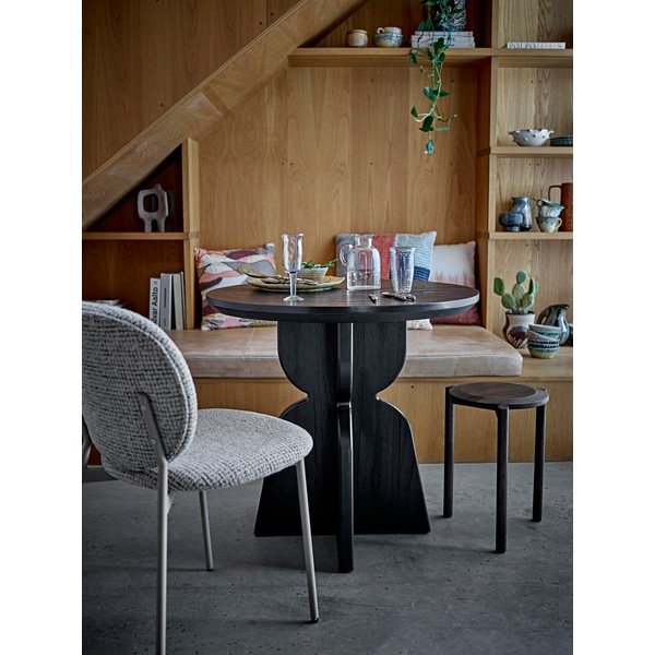 Сив текстилен трапезен стол Percey – Bloomingville-image-1